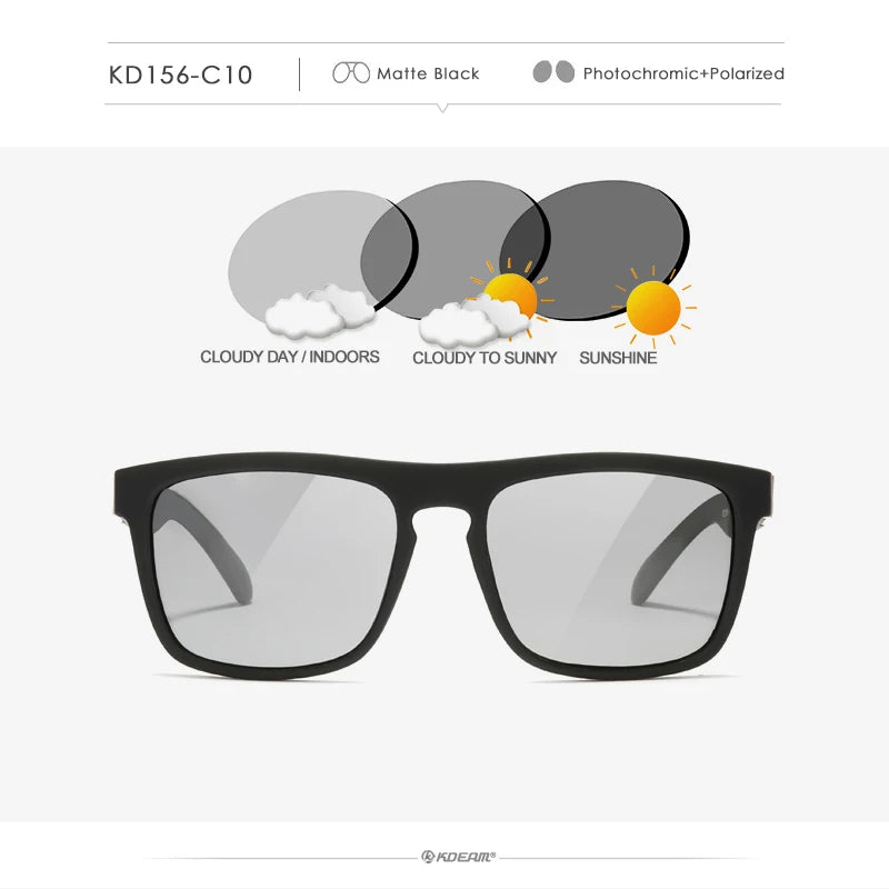 Fashion Guy's Sun Glasses From KDEAM Polarized Sunglasses Men Classic Design All-Fit Mirror Sunglass With Brand Box CE