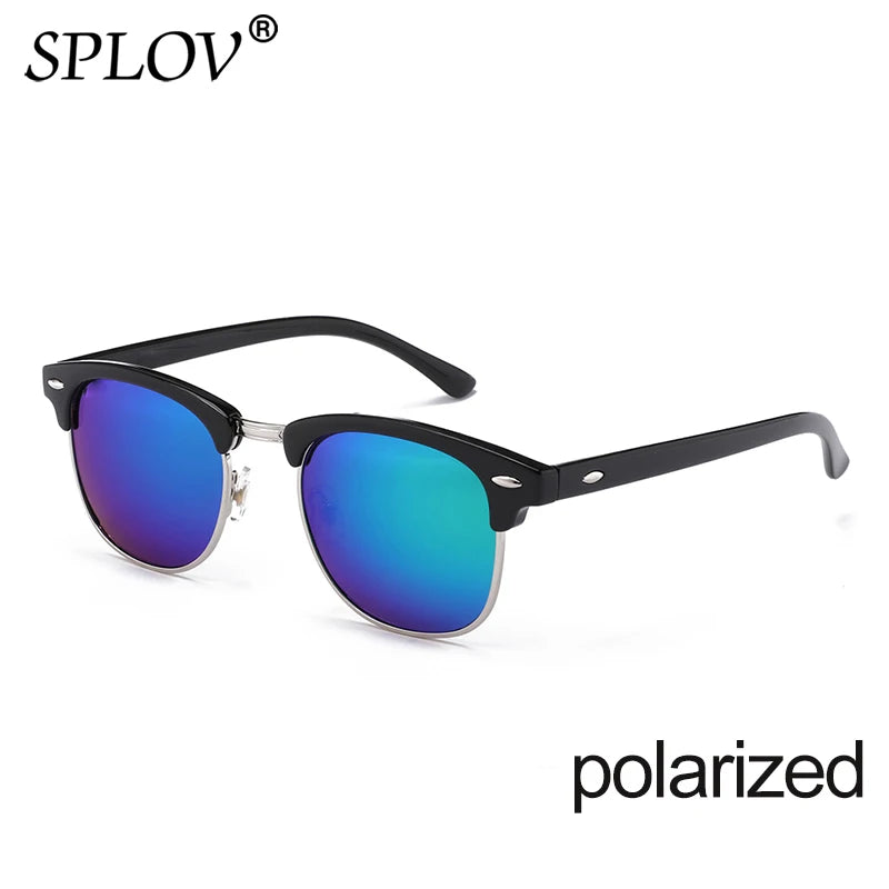 New Fashion  Semi Rimless Polarized Sunglasses Men Women Brand Designer Half Frame Sun Glasses Classic Oculos De Sol UV400