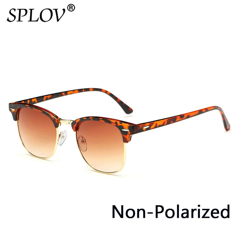 New Fashion  Semi Rimless Polarized Sunglasses Men Women Brand Designer Half Frame Sun Glasses Classic Oculos De Sol UV400