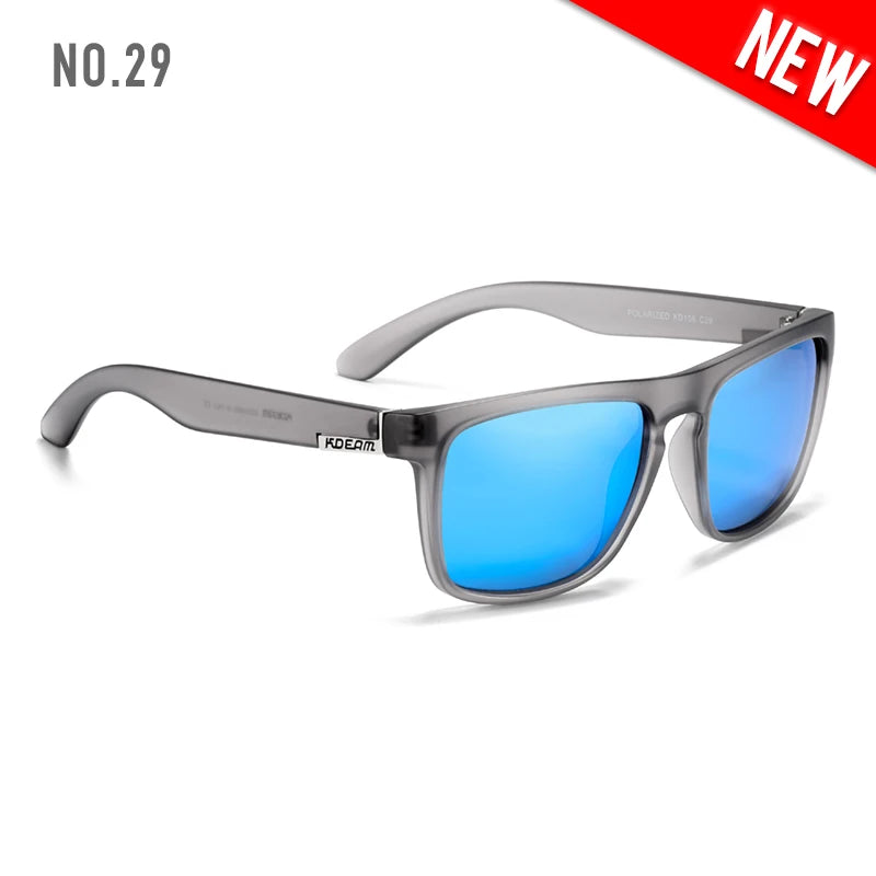 Fashion Guy's Sun Glasses From KDEAM Polarized Sunglasses Men Classic Design All-Fit Mirror Sunglass With Brand Box CE