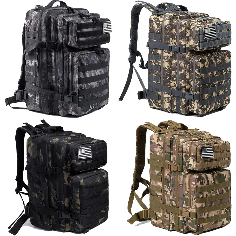 Outdoor Backpacks Molle Army Pack 3 Day Bug Out Bag Hiking Trekking Rucksack